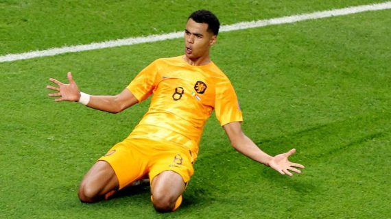 El joven atacante celebra su gol ante Senegal, en la primera jornada del Mundial.