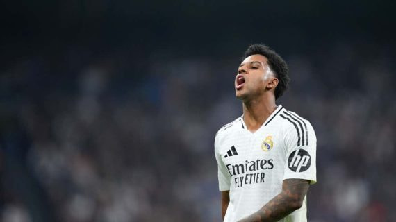 Rodrygo se lamenta en un partido ante el Getafe.