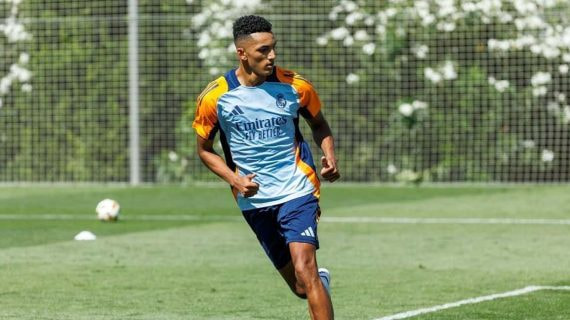 Álvaro Rodríguez, entrenando en Valdebebas.