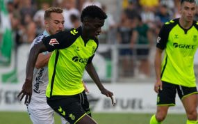 Assane Diao, en un amistoso del Betis.