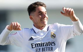 Sergio Arribas, durante un partido del Castilla.