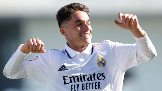 Sergio Arribas, durante un partido del Castilla.