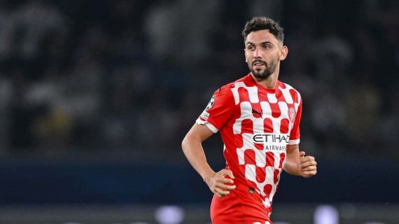 Iván Martín, jugando uno de los partidos con el Girona de esta temporada.