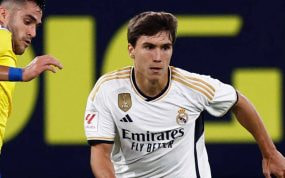 Gonzalo, durante su debut en el Cádiz - Real Madrid.