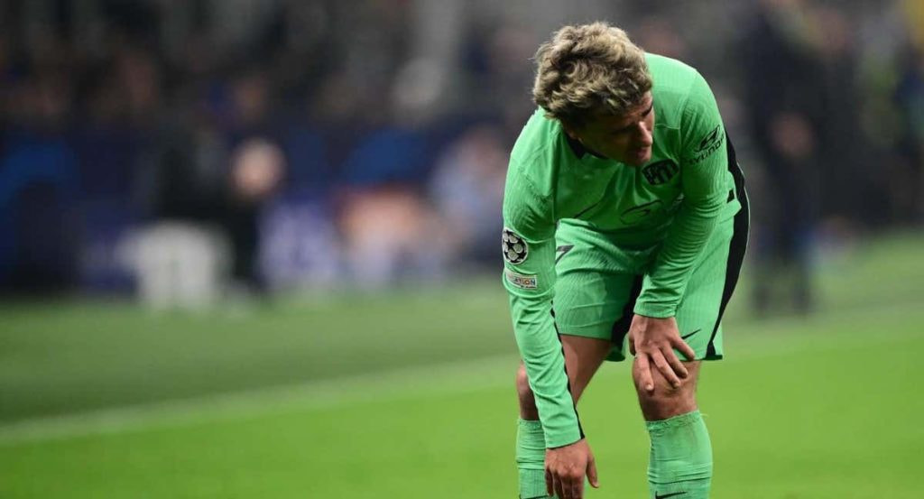 Griezmann tuvo que ser sustituido ante el Inter.