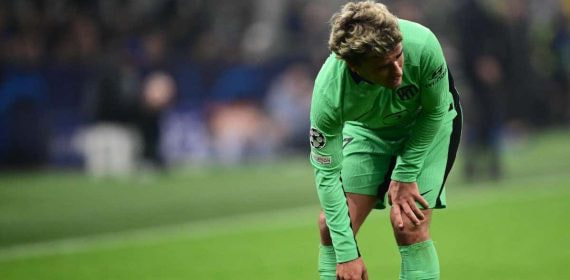 Griezmann tuvo que ser sustituido ante el Inter.