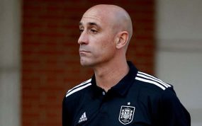 Luis Rubiales, durante una visita a La Moncloa tras la conquista del Mundial femenino 2023.