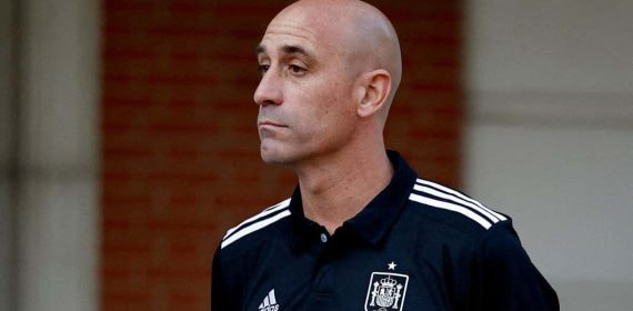 Luis Rubiales, durante una visita a La Moncloa tras la conquista del Mundial femenino 2023.