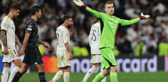 Lunin, tras el empate del Real Madrid (3-3) ante el Manchester City.