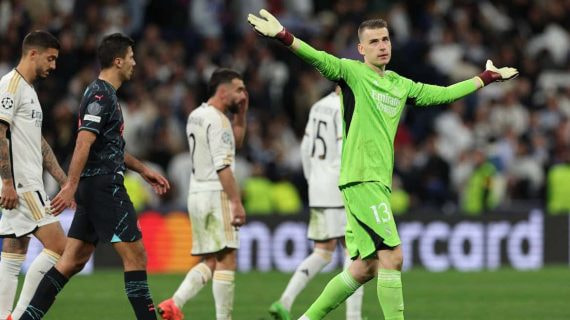 Lunin, tras el empate del Real Madrid (3-3) ante el Manchester City.