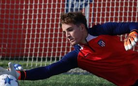 Sergio Mestre, con el Atlético de Madrid.