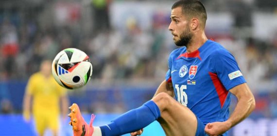 David Hancko, en un partido de la Eurocopa.