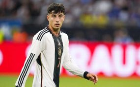 Kai Havertz, durante un partido con la selección alemana.