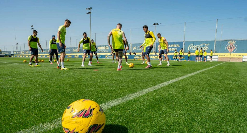 El Villarreal en un entrenamiento.