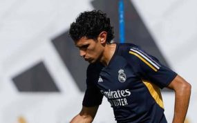 Vallejo, con el Real Madrid.