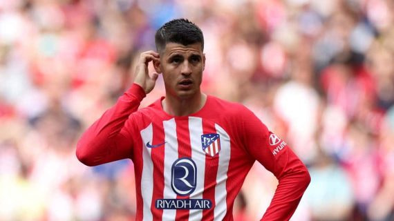 Álvaro Morata, en un partido con el Atlético.