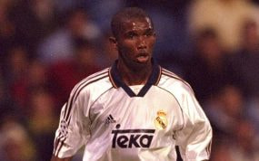 Samuel Eto'o, en un partido con el Real Madrid ante el Molde.