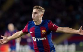 Fermín, con el Barcelona.