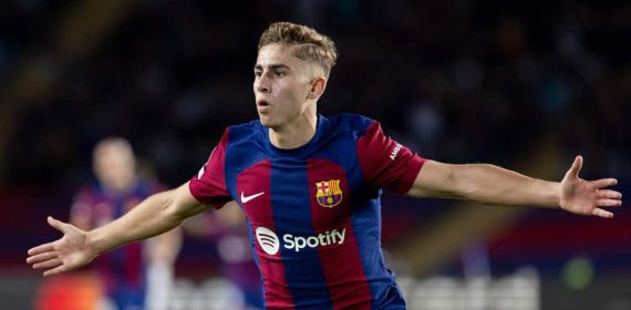 Fermín, con el Barcelona.