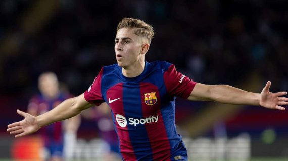 Fermín, con el Barcelona.