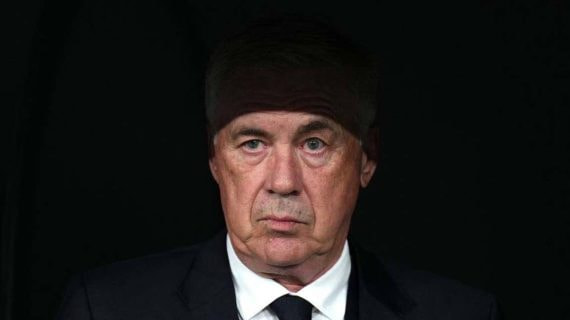 Ancelotti, en el banquillo del Real Madrid.