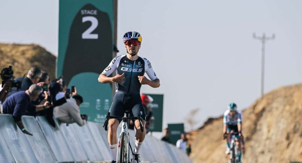Tom Pidcock, estrella de Q36.5 y ganador del reciente AlUla Tour.