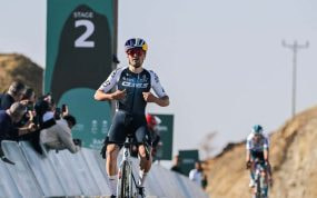 Tom Pidcock, estrella de Q36.5 y ganador del reciente AlUla Tour.