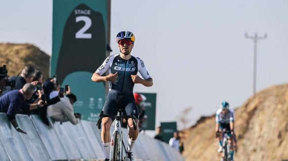 Tom Pidcock, estrella de Q36.5 y ganador del reciente AlUla Tour.