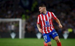 Javi Galán durante el partido ante la Real.