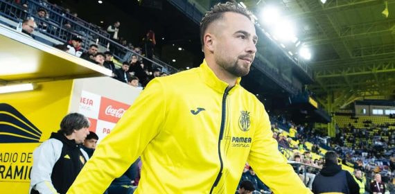 Ontiveros en un partido en La Cerámica.
