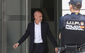 Luis Rubiales, durante su declaración en la fase de instrucción en la Audiencia Nacional.