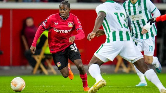 Jeremie Frimpong, futbolista del Bayer Leverkusen.
