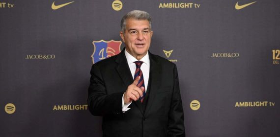 Joan Laporta en el acto del 125 aniversario.