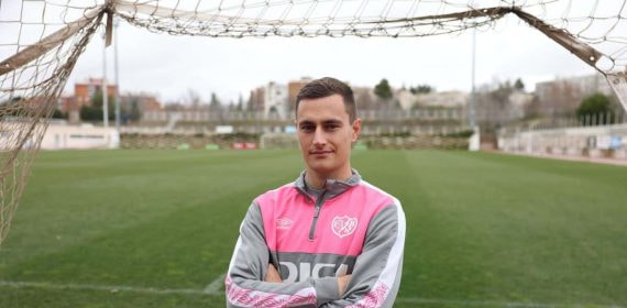 Jorge de Frutos, en la Ciudad Deportiva del Rayo Vallecano.