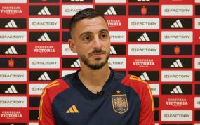 Joselu, durante la entrevista.