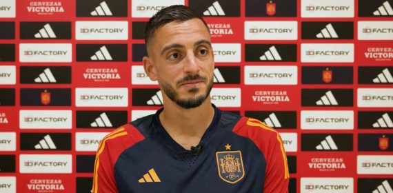 Joselu, durante la entrevista.