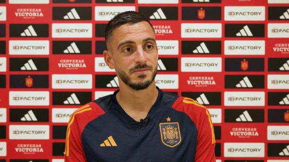 Joselu, durante la entrevista.