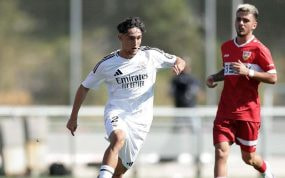 Jesús Fortea, durante un partido del Juvenil A esta temporada.