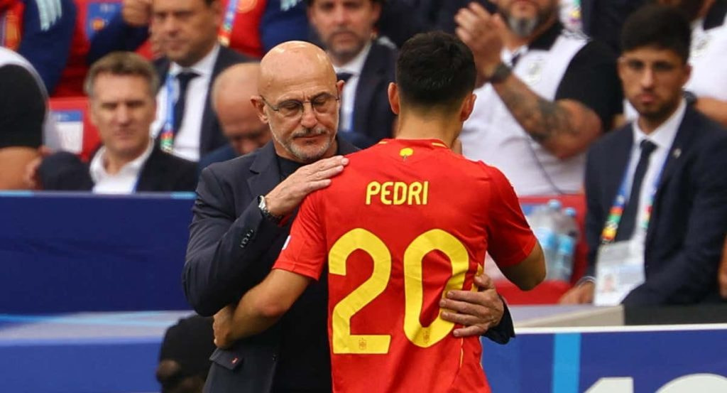 Pedri tuvo que ser sustituido por lesión en los cuartos de final.