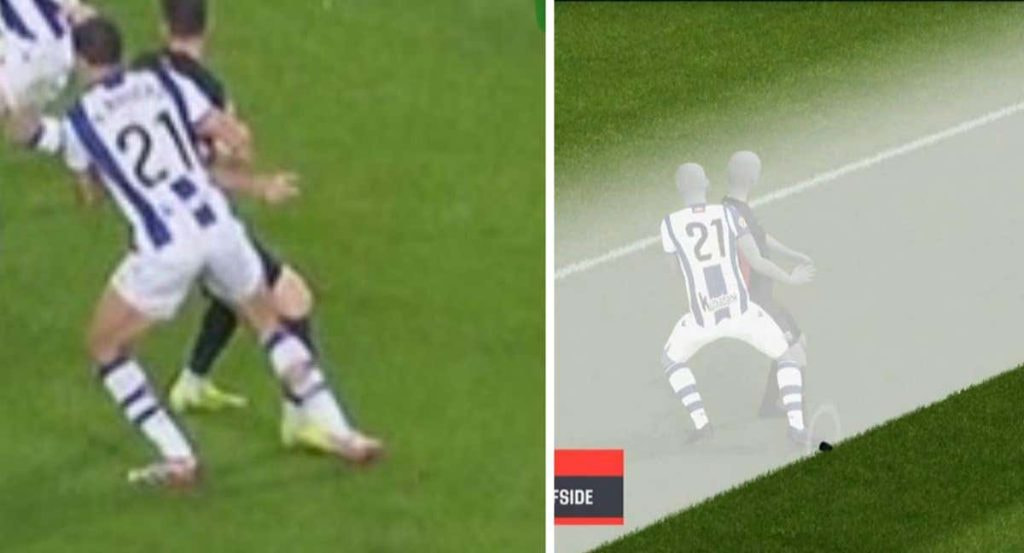 Robert Lewandowski parece que está menos por detrás de todos los defensores de la Real Sociedad.