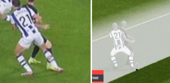 Robert Lewandowski parece que está menos por detrás de todos los defensores de la Real Sociedad.