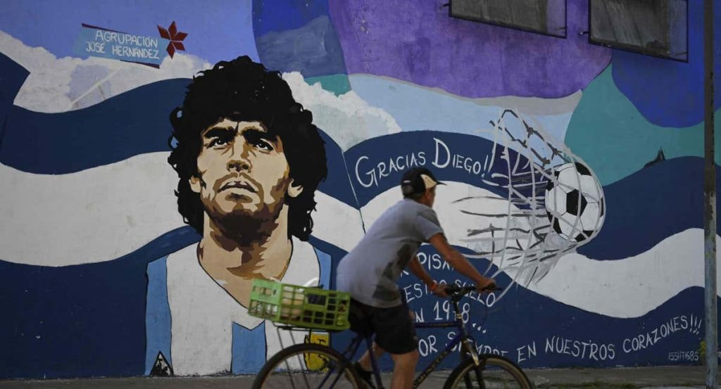 Un mural a Maradona.