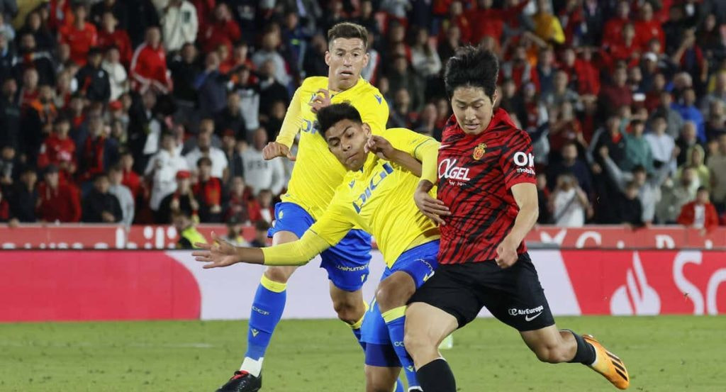 Kang-In Lee, en un partido con el Mallorca.