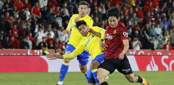 Kang-In Lee, en un partido con el Mallorca.