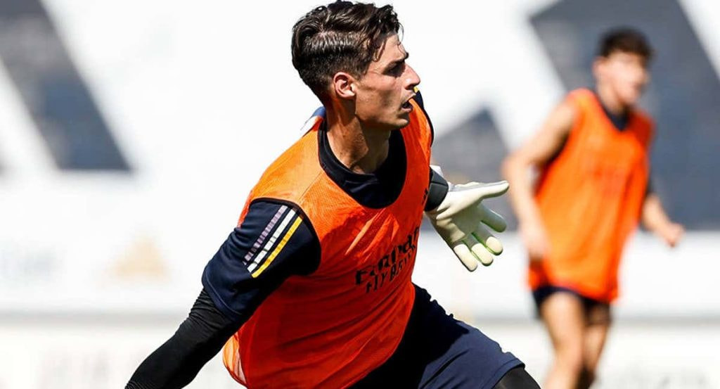 Kepa, en un entrenamiento.