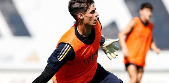 Kepa, en un entrenamiento.