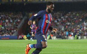 Kessié durante un partido del Barcelona.