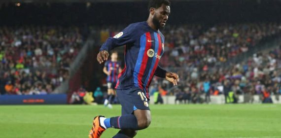 Kessié durante un partido del Barcelona.