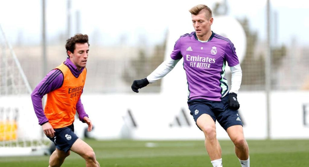 Kroos, en un entrenamiento.