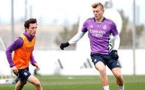 Kroos, en un entrenamiento.